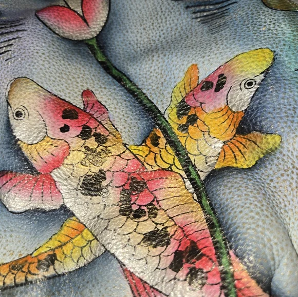 BEAUTIFUL  ALL LEATHER BUCKET KOI BAG Large - Picture 16 of 16